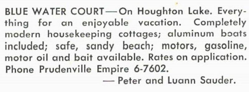 Blue Water Court - Vintage Postcard (newer photo)